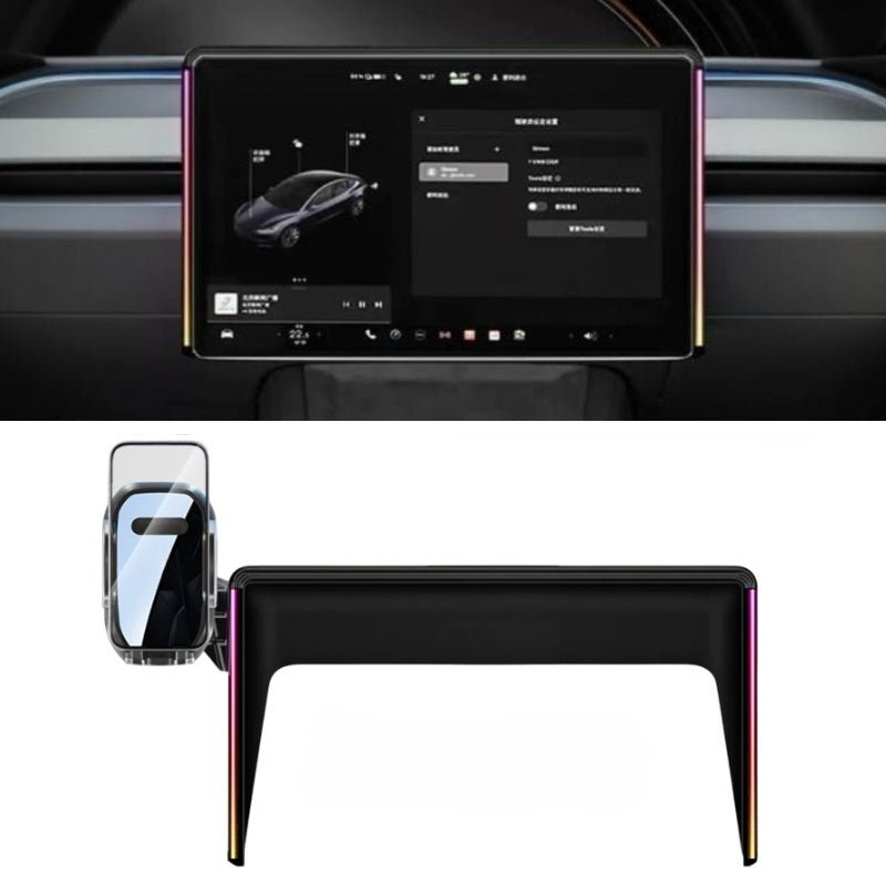 Model 3/Y Music-Synced RGB Ambient Lighting With Wireless Charging Phone Mount