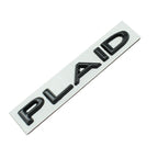 PLAID Letter Badge Emblem | Premium Alloy | 3M Adhesive | 4 Finishes Available
