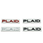 PLAID Letter Badge Emblem | Premium Alloy | 3M Adhesive | 4 Finishes Available