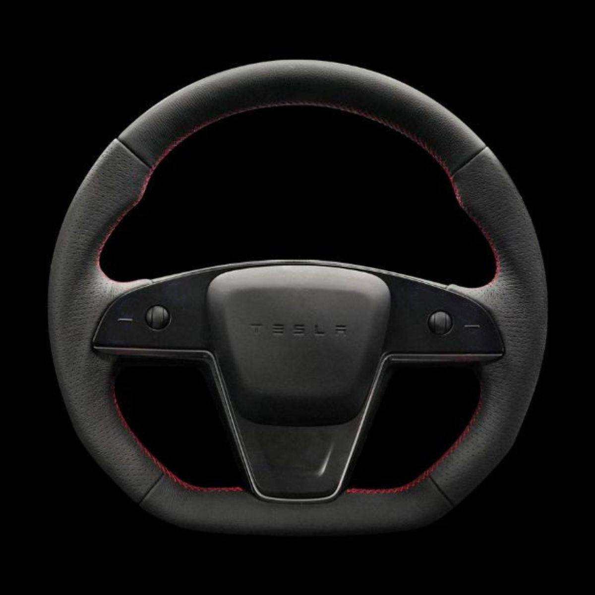 Touch Horn Plaid Round Steering Wheel Replacement for Tesla Model S / X 2021-2023