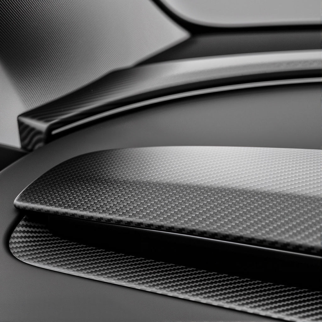 Real Dry Carbon Fiber Dashboard Cover Overlay for Model 3 Highland / Model Y Juniper