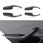 Real Dry Carbon Fiber Door Armrest Cover Overlays for Model 3 Highland