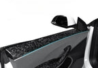 Real Dry Carbon Fiber Upper Door Trim Panel Overlay for Model 3 Highland / Model Y Juniper
