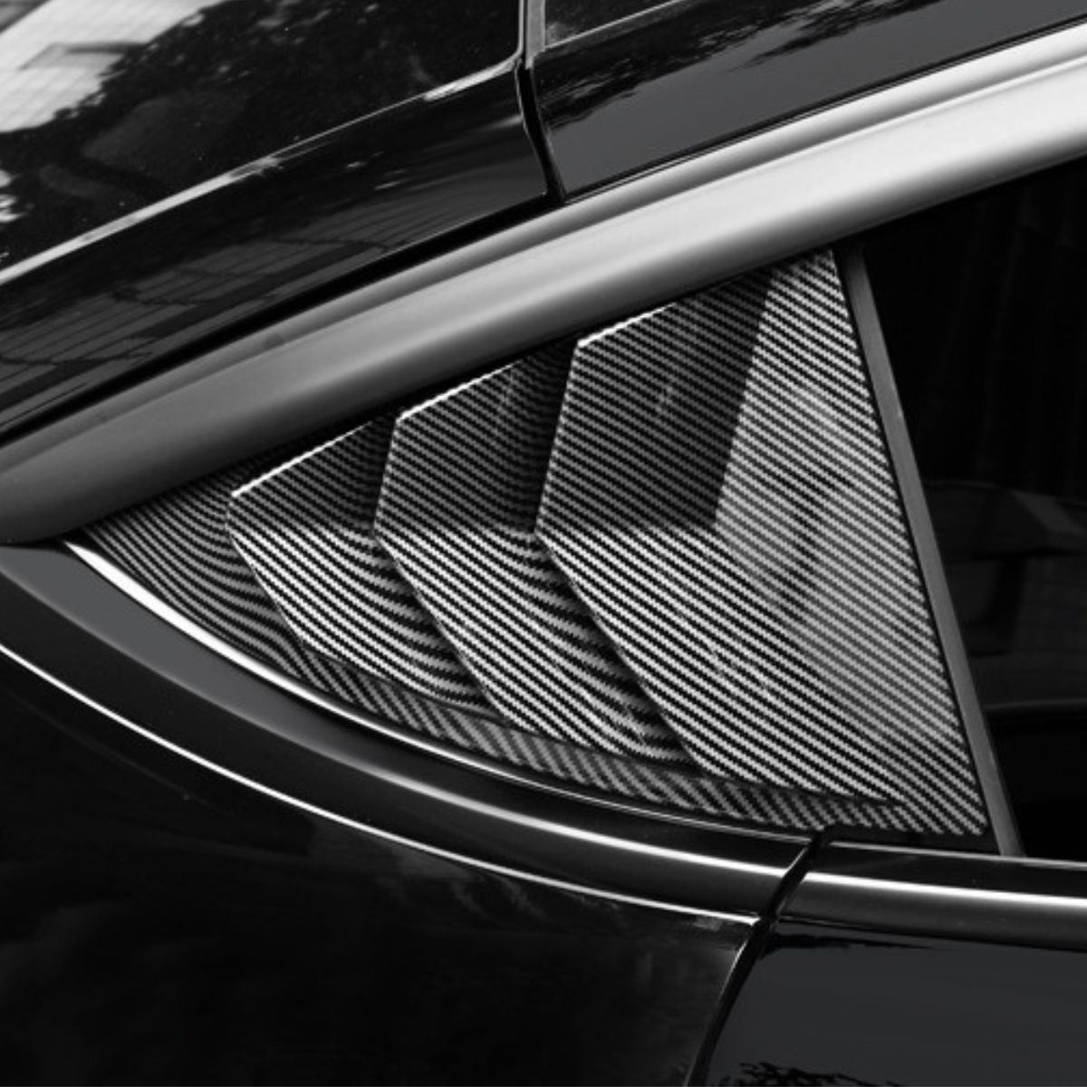 Rear Side Window Louvers Cover for Model Y | 3 Finishes | 2-Pack