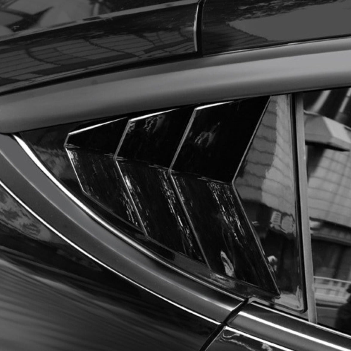 Rear Side Window Louvers Cover for Model Y | 3 Finishes | 2-Pack