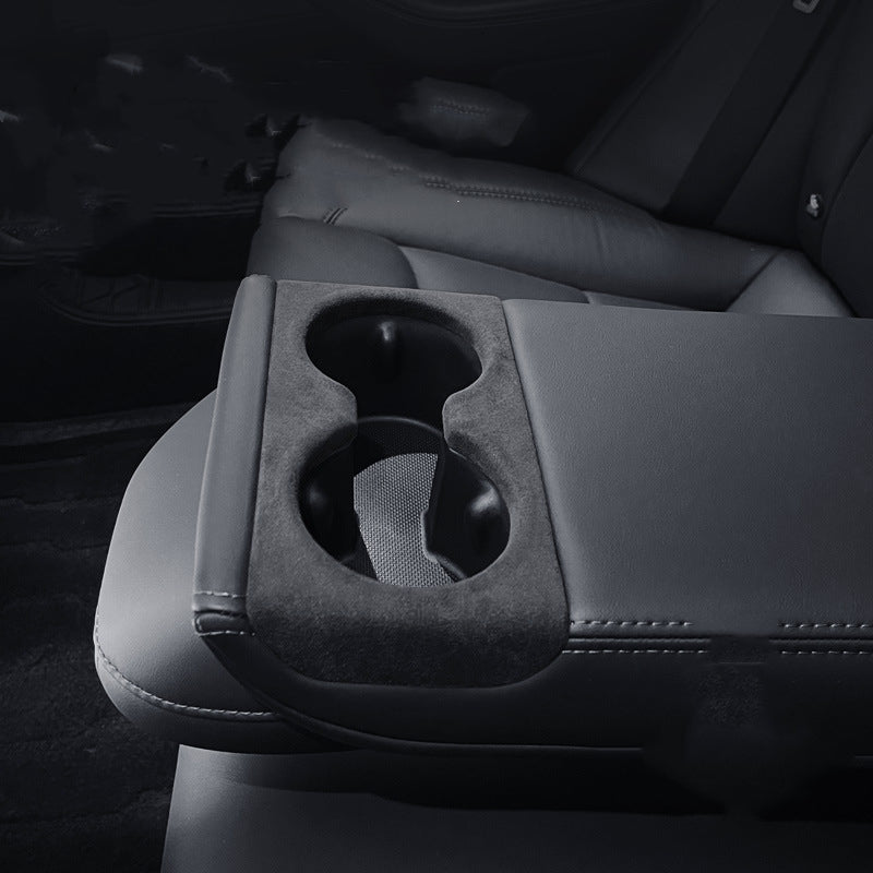 Alcantara Rear Cup Holder Cover for Model 3 Highland / Model Y Juniper | Water-Resistant