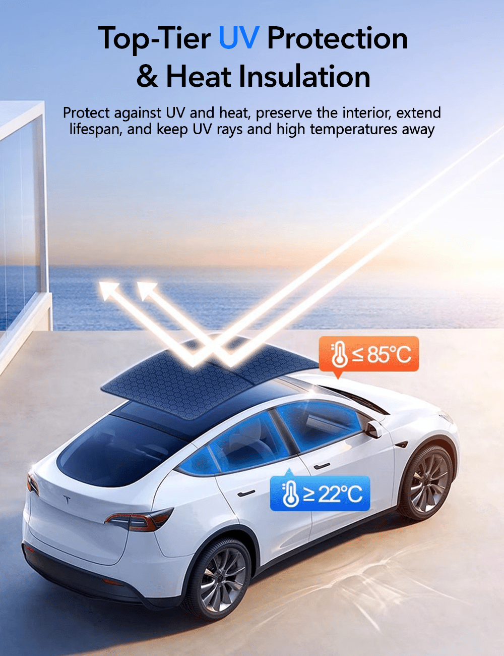 Glass Roof Sunshade for Tesla Model Y |