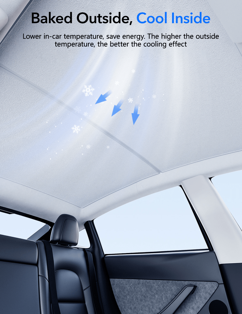 Glass Roof Sunshade for Tesla Model Y |