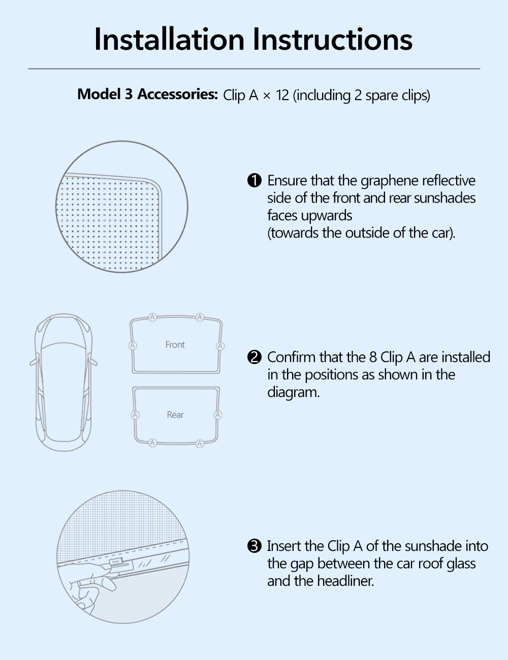 Glass Roof Sunshade for Tesla Model Y |
