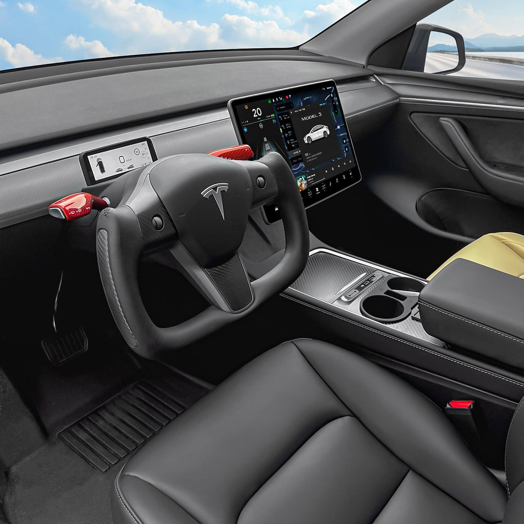 Yoke Carbon Fiber Steering Wheel for Tesla Model 3 / Y【Style 34】