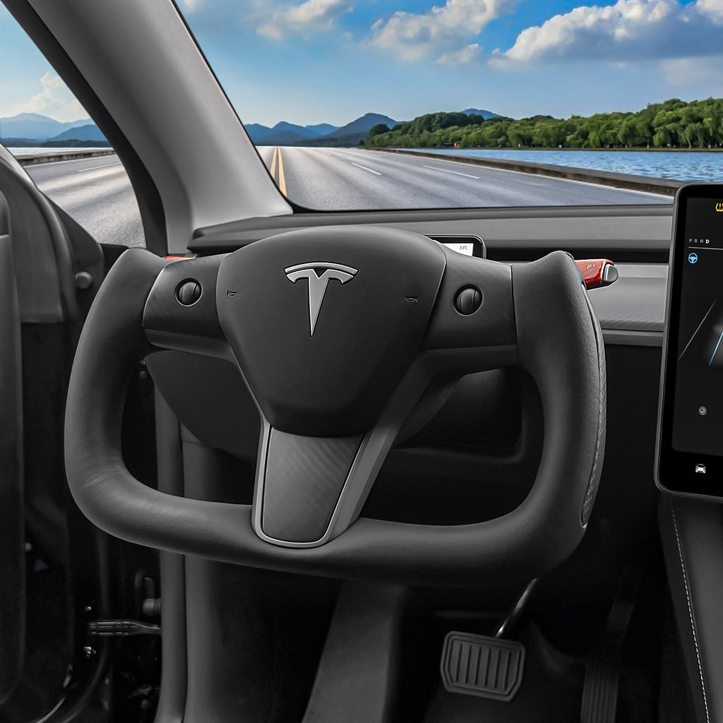 Yoke Carbon Fiber Steering Wheel for Tesla Model 3 / Y【Style 34】