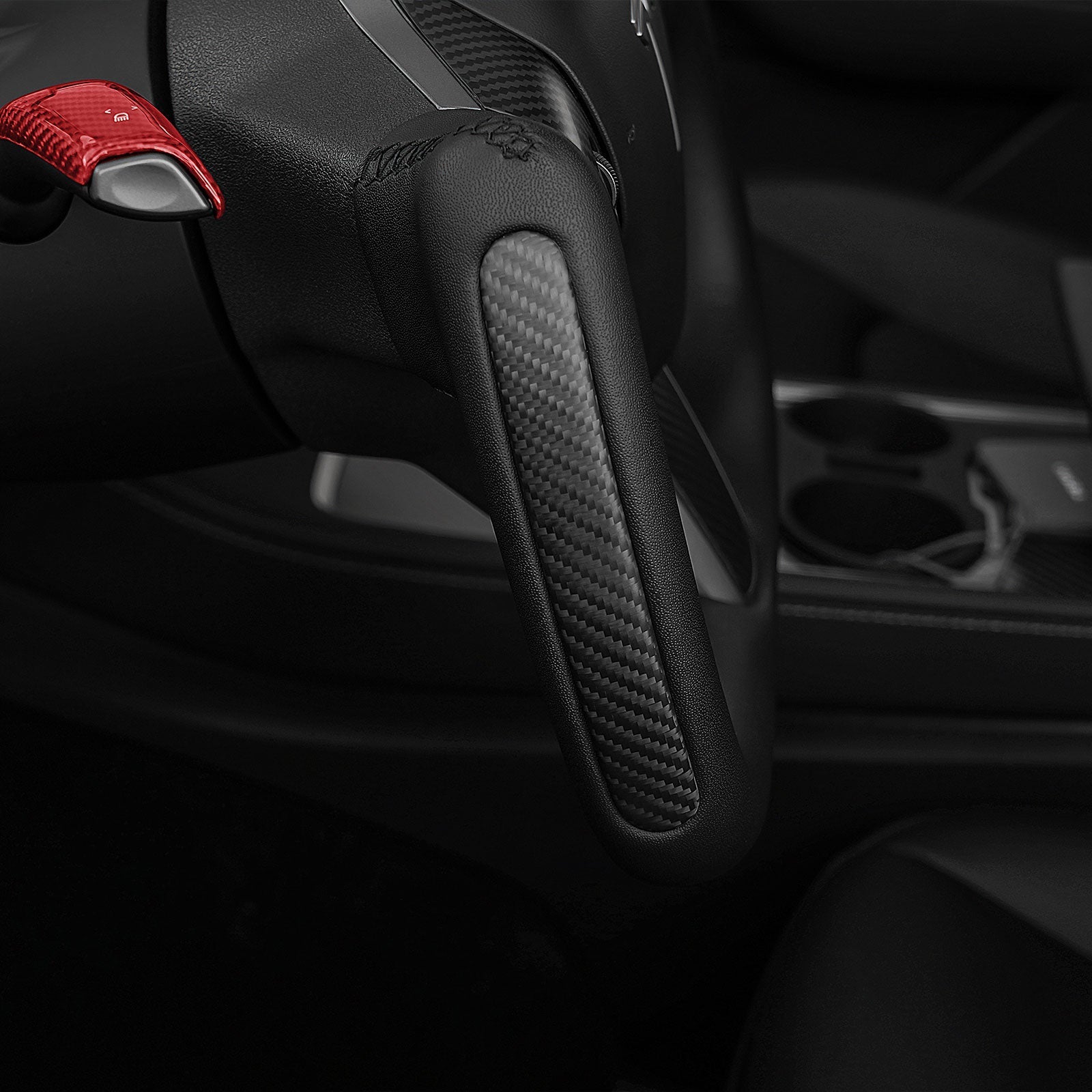 Yoke Carbon Fiber Steering Wheel for Tesla Model 3 / Y【Style 34】