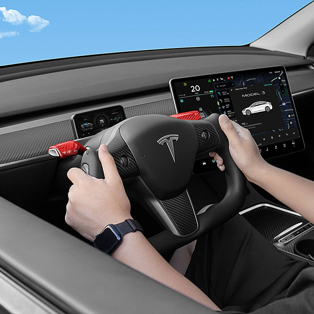 Yoke Carbon Fiber Steering Wheel for Tesla Model 3 / Y【Style 34】
