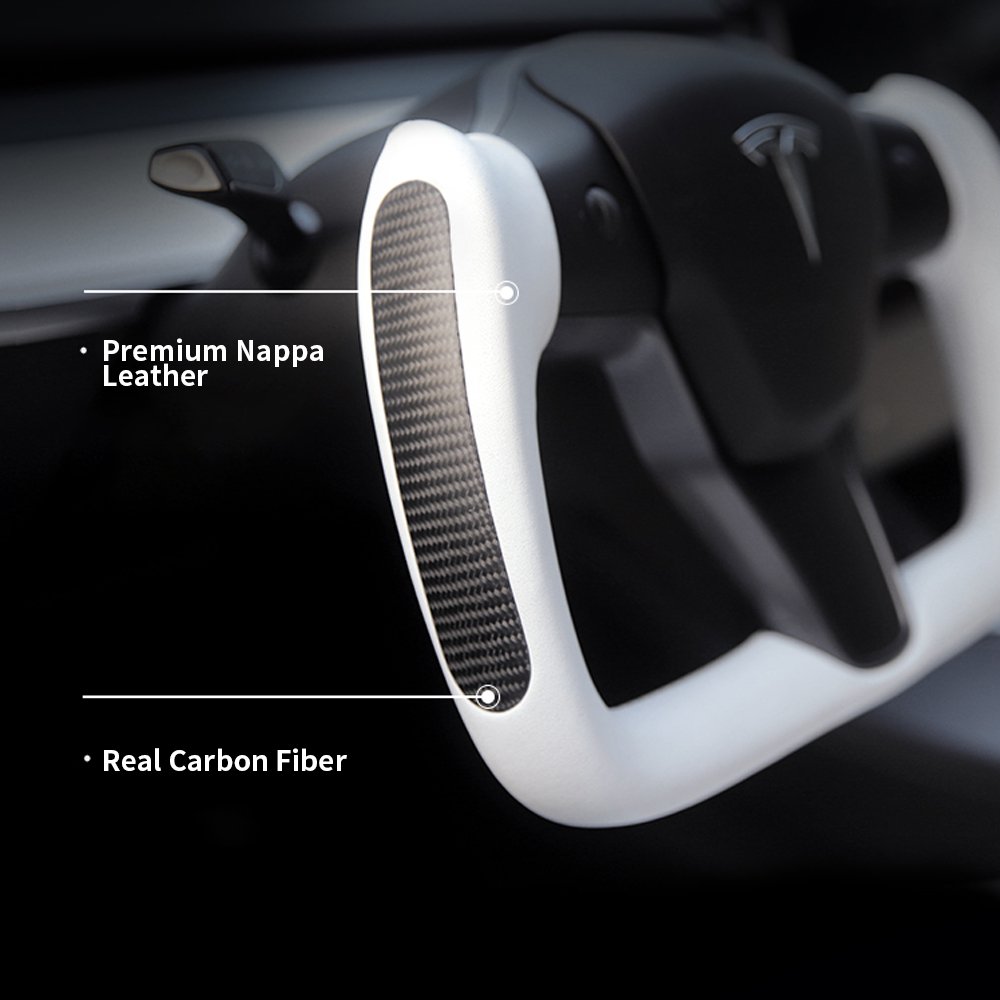 Yoke Carbon Fiber Steering Wheel for Model 3 / Y【Style 37】