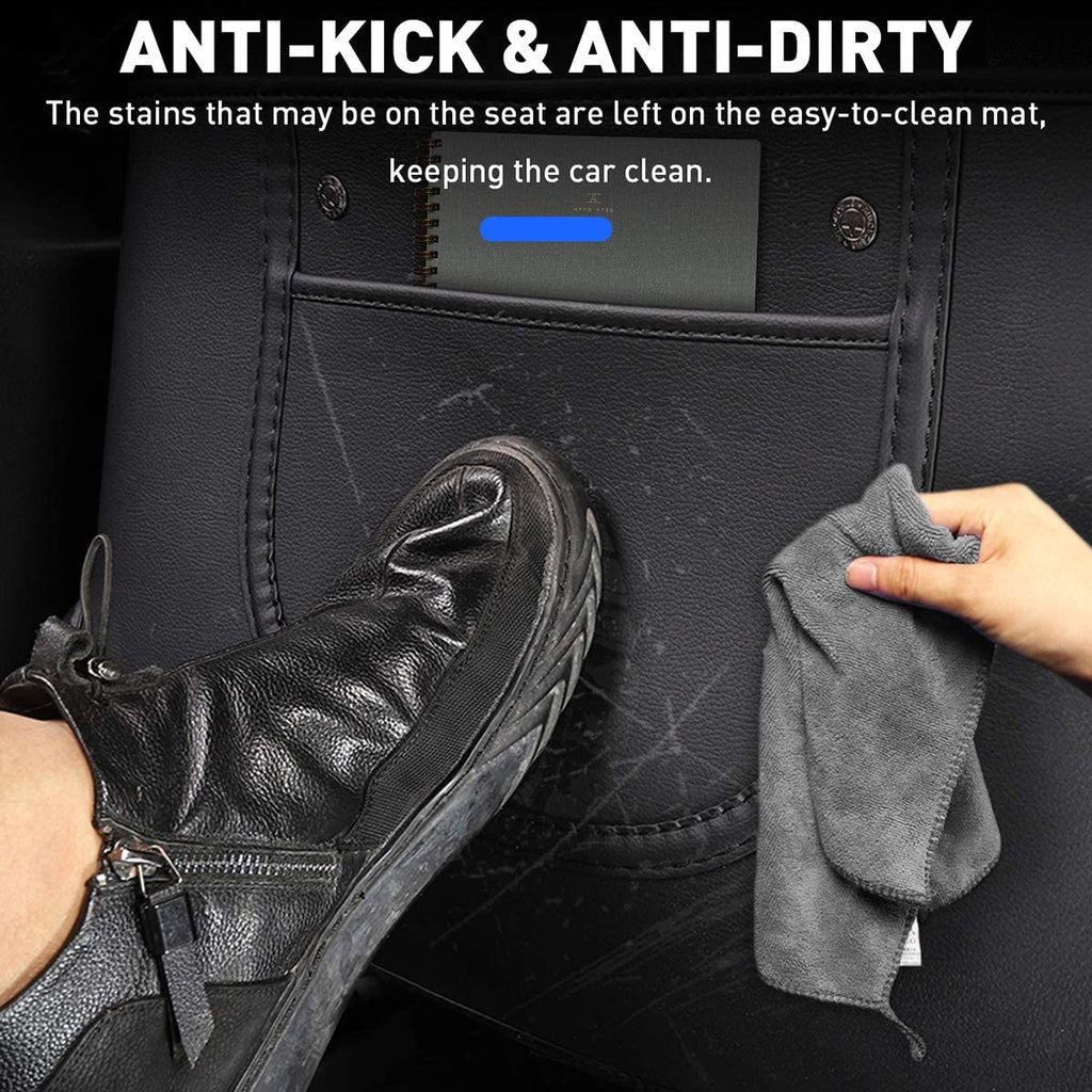 Seat Back Kick Protector for Model 3/Y | Storage Pockets | Easy Clean |