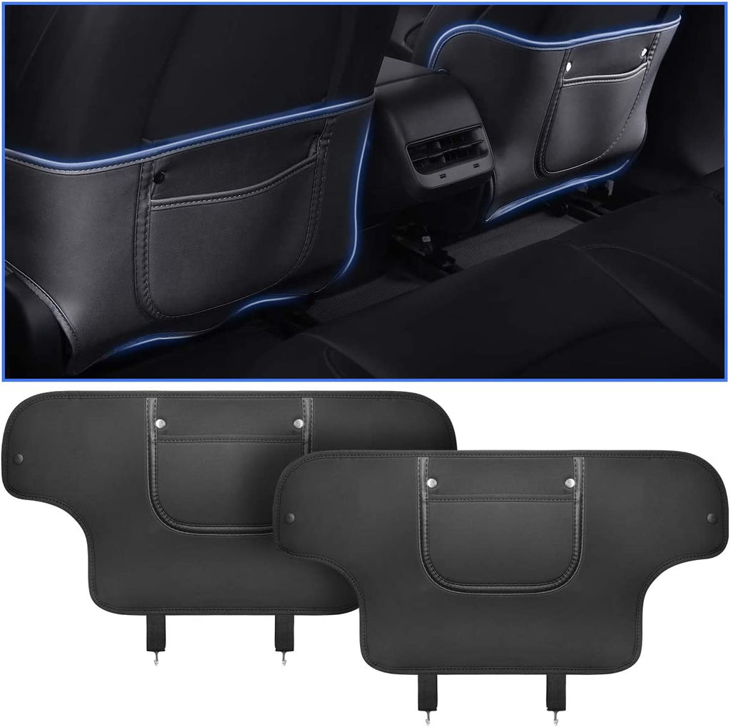 Seat Back Kick Protector for Model 3/Y | Storage Pockets | Easy Clean |