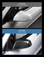 Side Mirror Cover OEM Style for Tesla Model X / S - Dry Carbon Fiber Exterior Mods