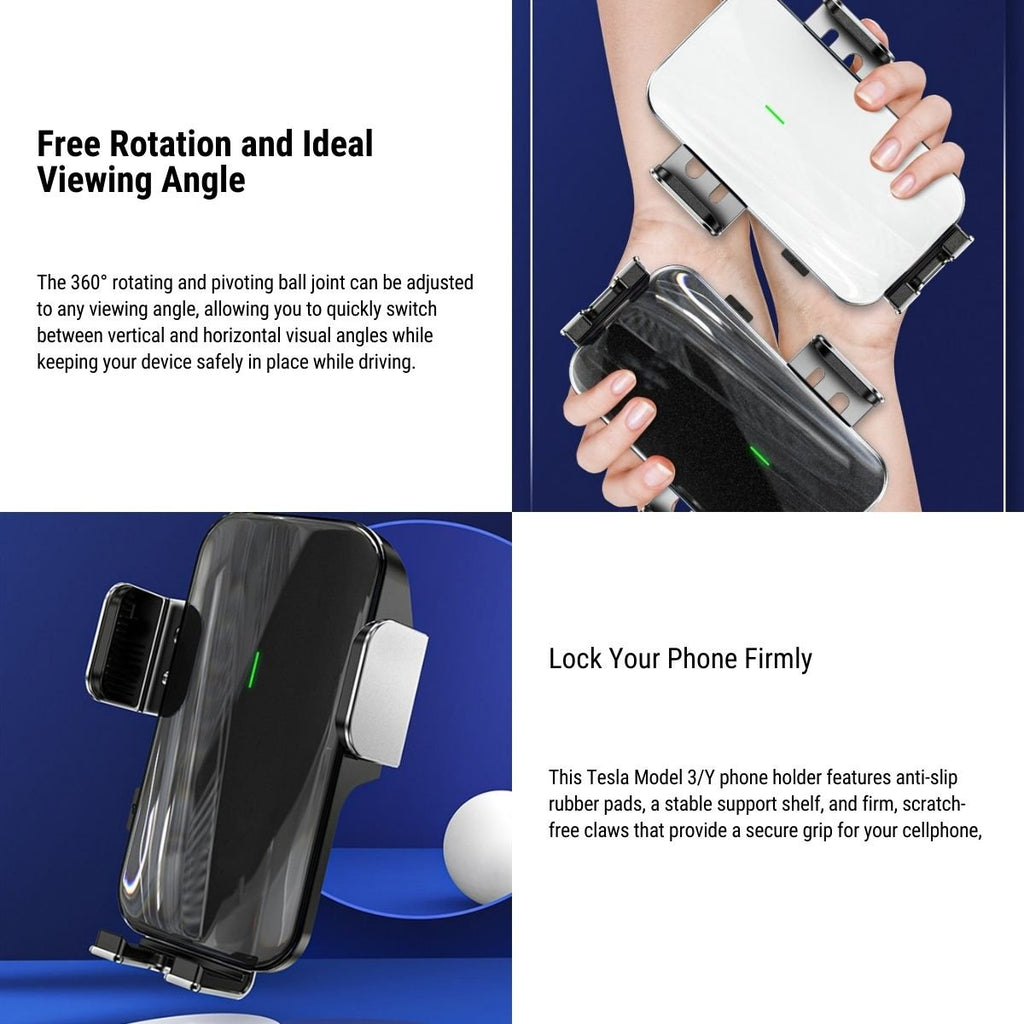 Solar Mobile Phone Holder for Model 3/Y |