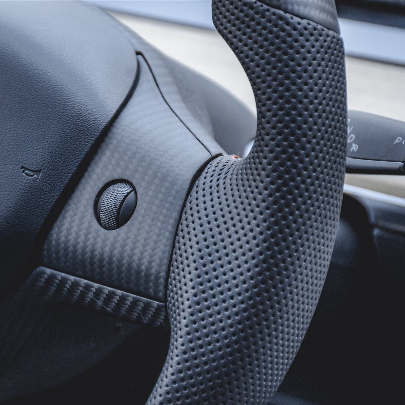 Sport Carbon Fiber Steering Wheel for Tesla Model 3 / Y【Style 25】