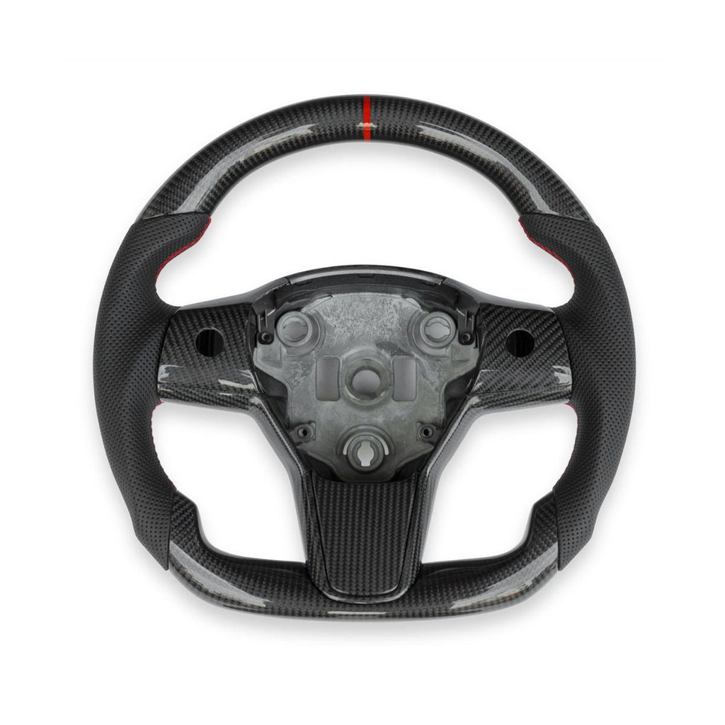 Sport Carbon Fiber Steering Wheel for Tesla Model 3 / Y【Style 25】