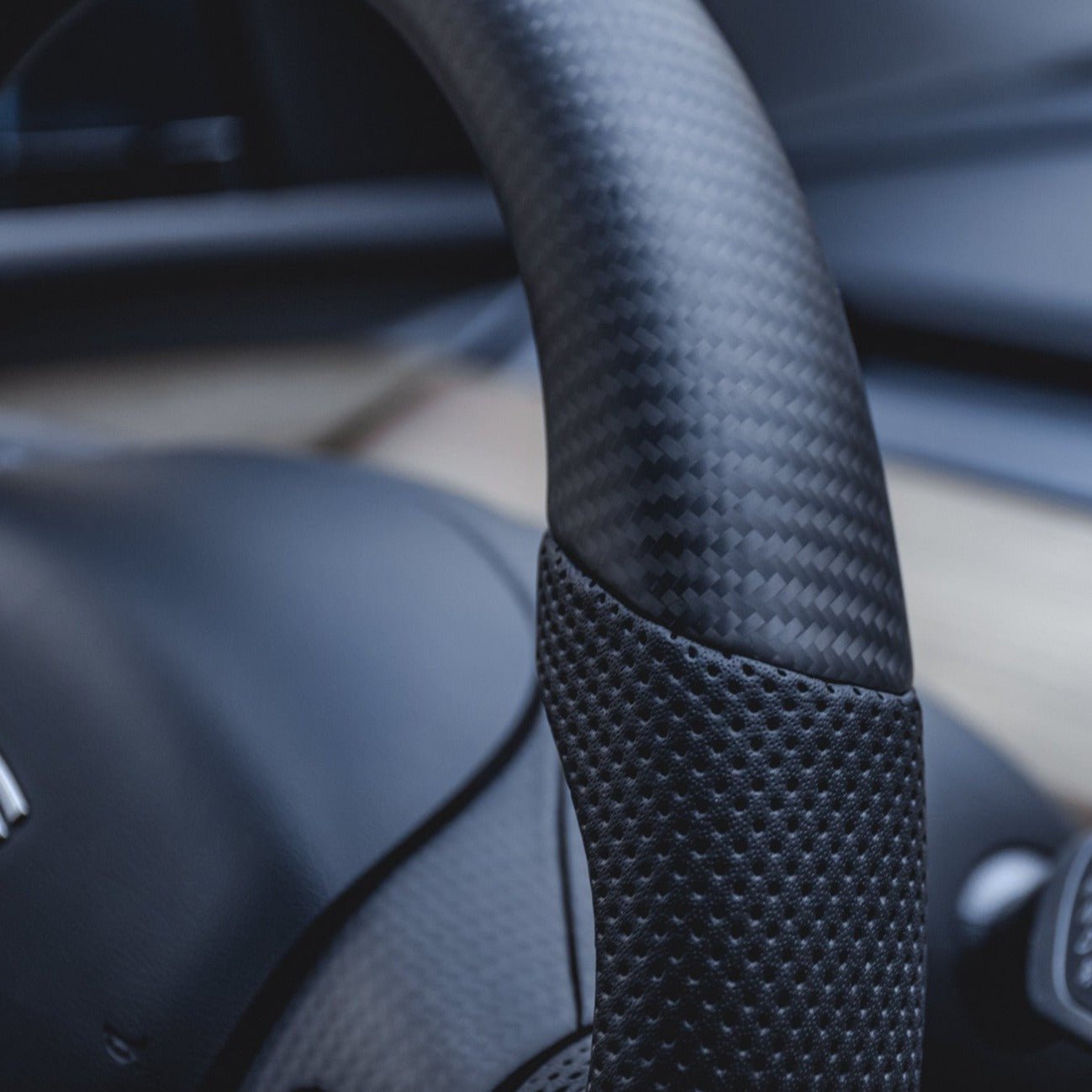 Sport Carbon Fiber Steering Wheel for Tesla Model 3 / Y【Style 25】