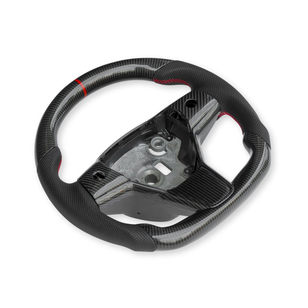 Sport Carbon Fiber Steering Wheel for Tesla Model 3 / Y【Style 25】