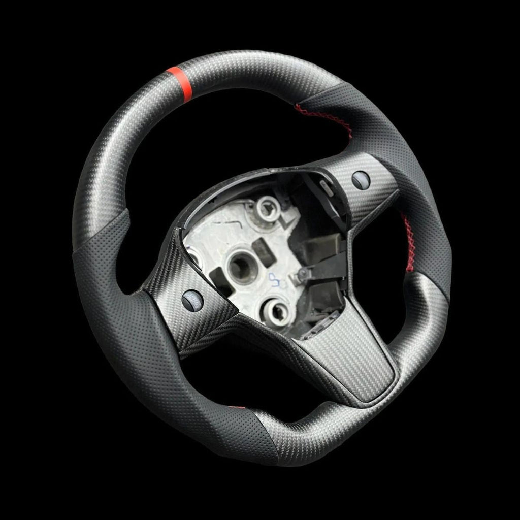 Sport Carbon Fiber Steering Wheel for Tesla Model 3 / Y【Style 25】