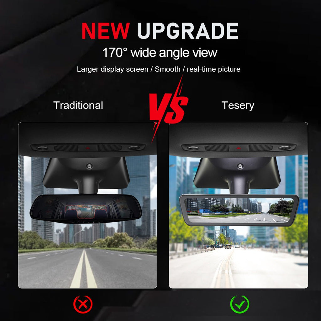 8.9″ Streaming Rear View Mirror Camera for Model 3/Y |