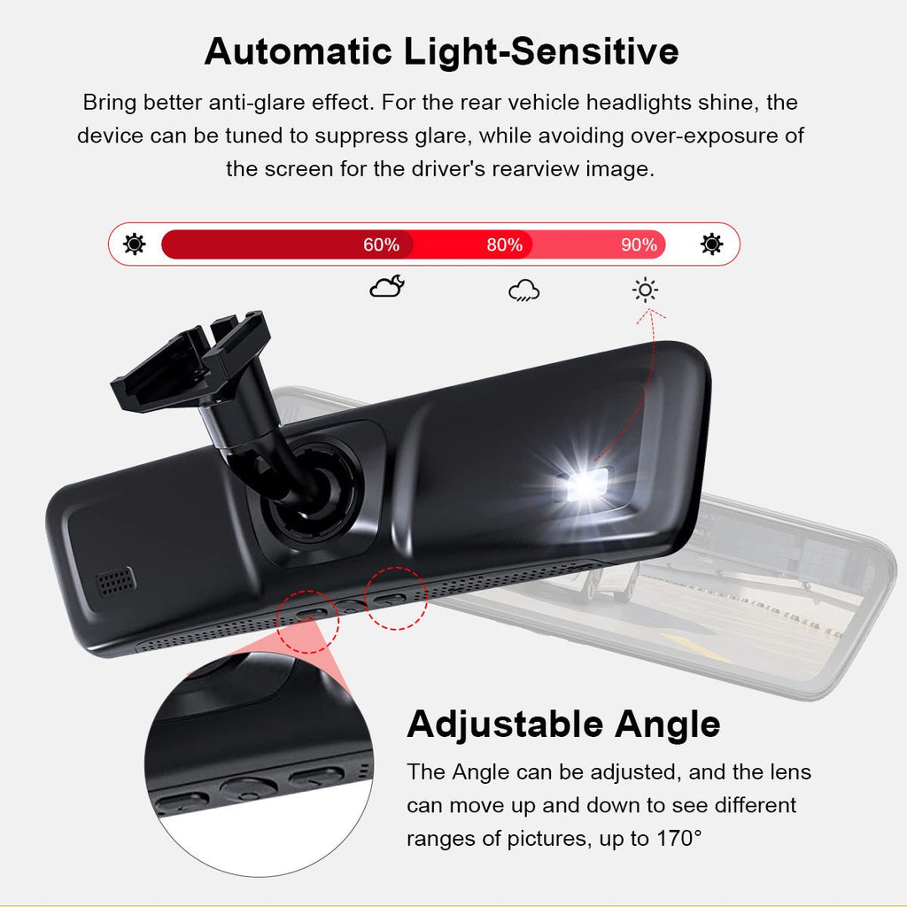 8.9″ Streaming Rear View Mirror Camera for Model 3/Y |