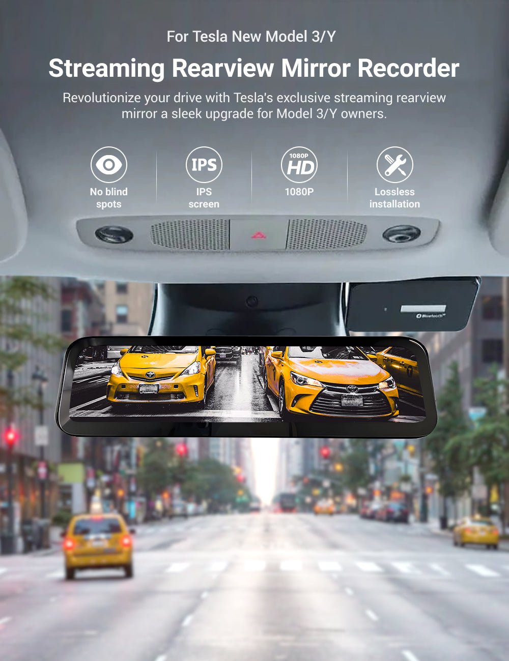 Streaming Rearview Mirror Recorder for Model 3 Highland / Model Y Juniper (HW4.0) |