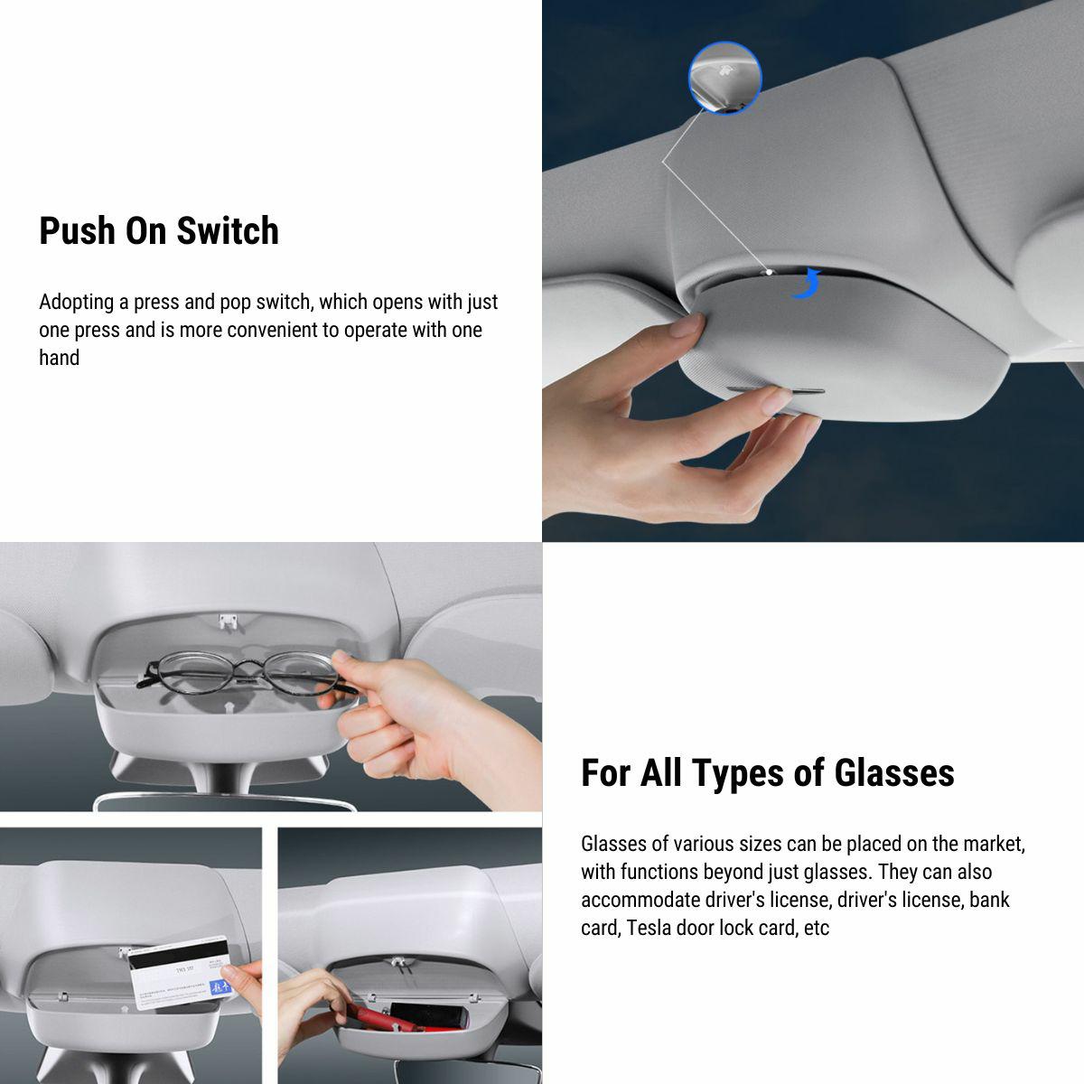 Sunglass Holder Storage Clip for Model Y |