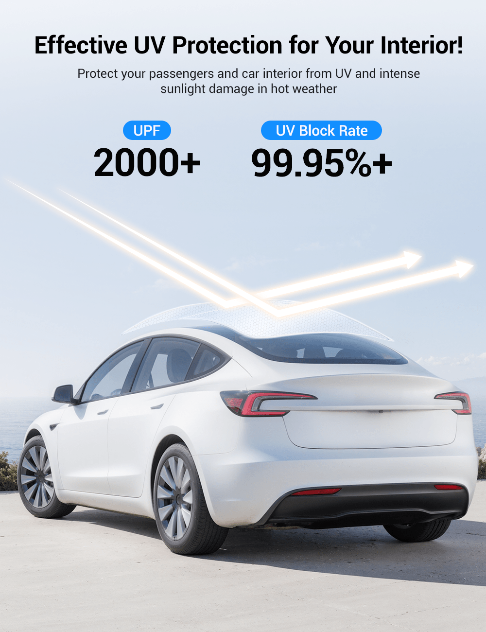 Glass Roof Sunshade for Tesla Model 3 |