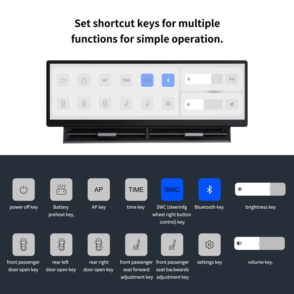 10.88′′ Touch Screen Instrument Cluster Dashboard Display for Model 3/Y