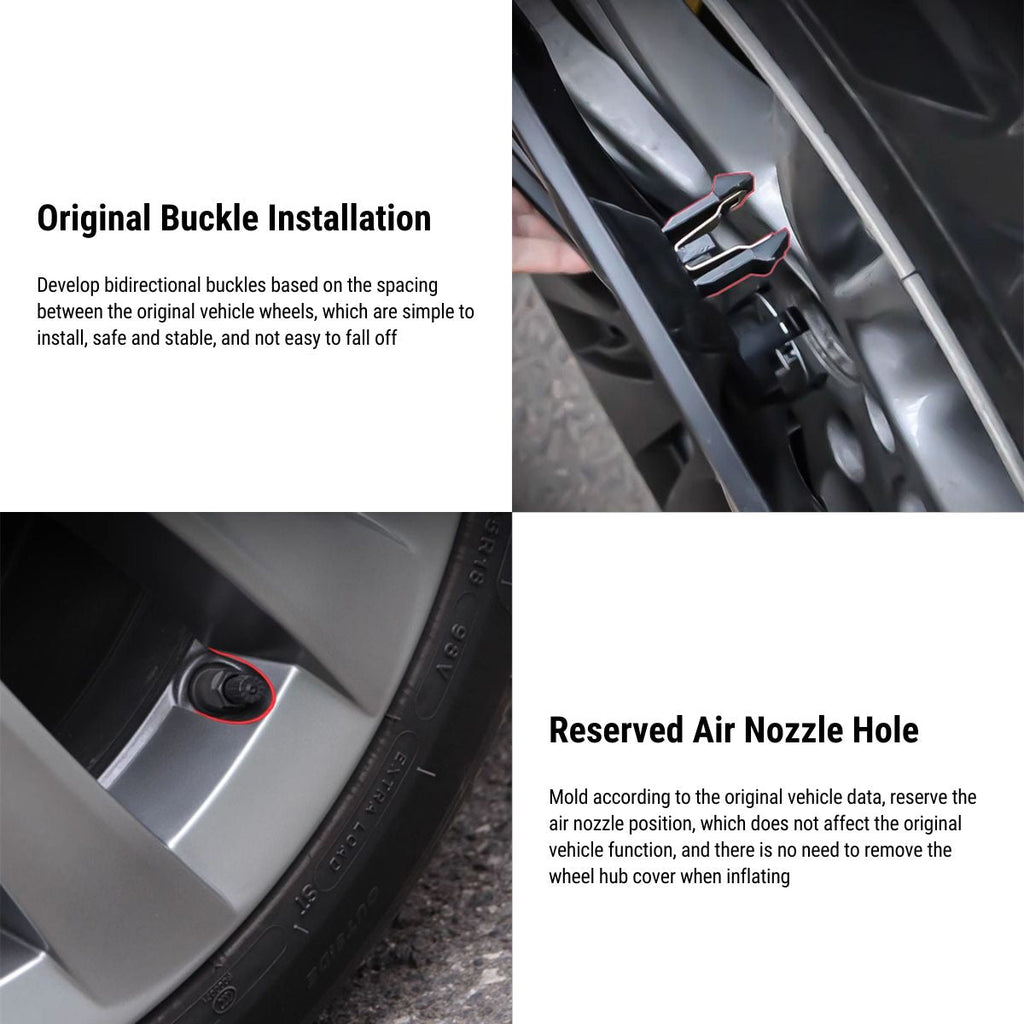 18″ Wheel Caps S Plaid Style for Tesla Model 3 (4PCS)