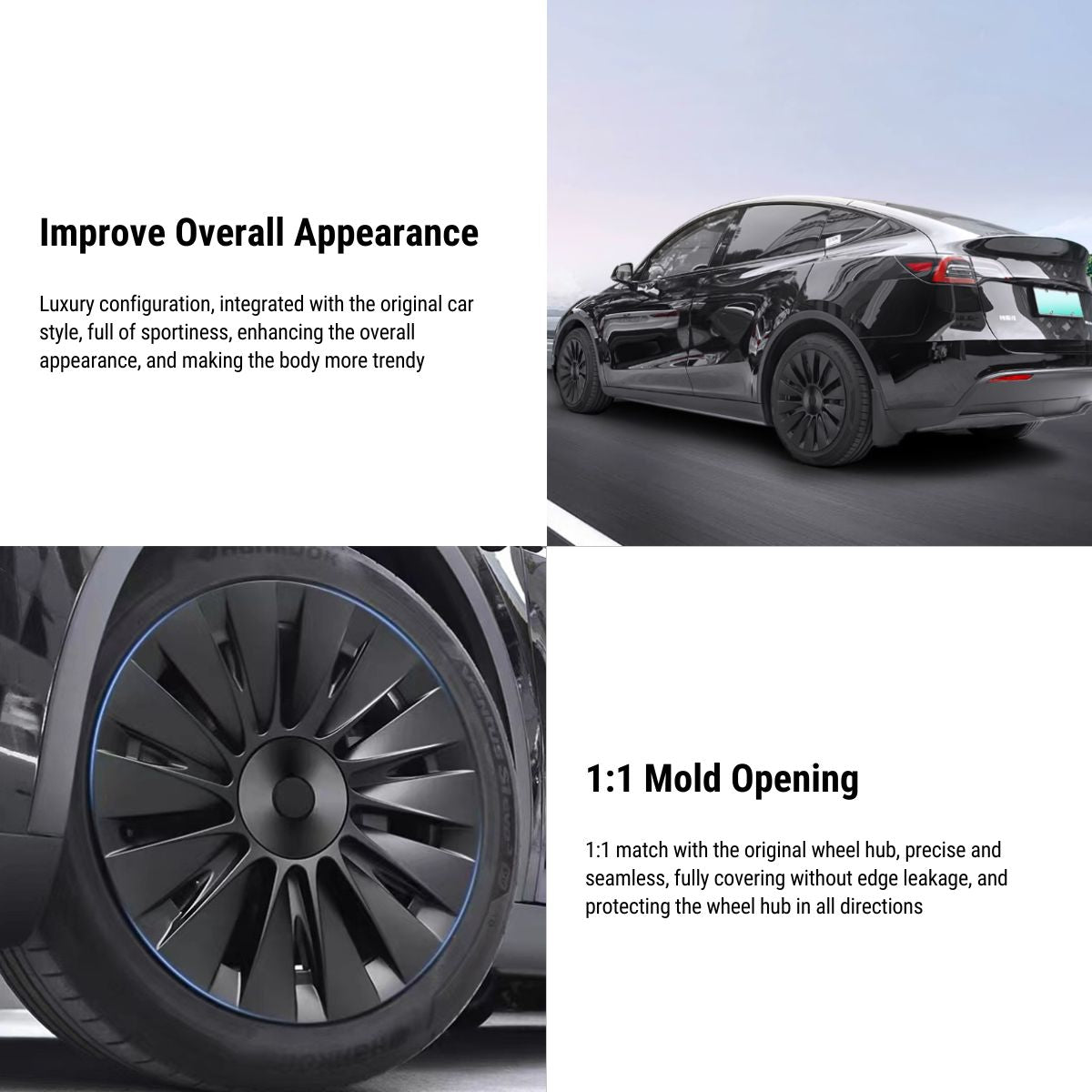 19″ Performance Hub Caps For Model Y (4PCS)