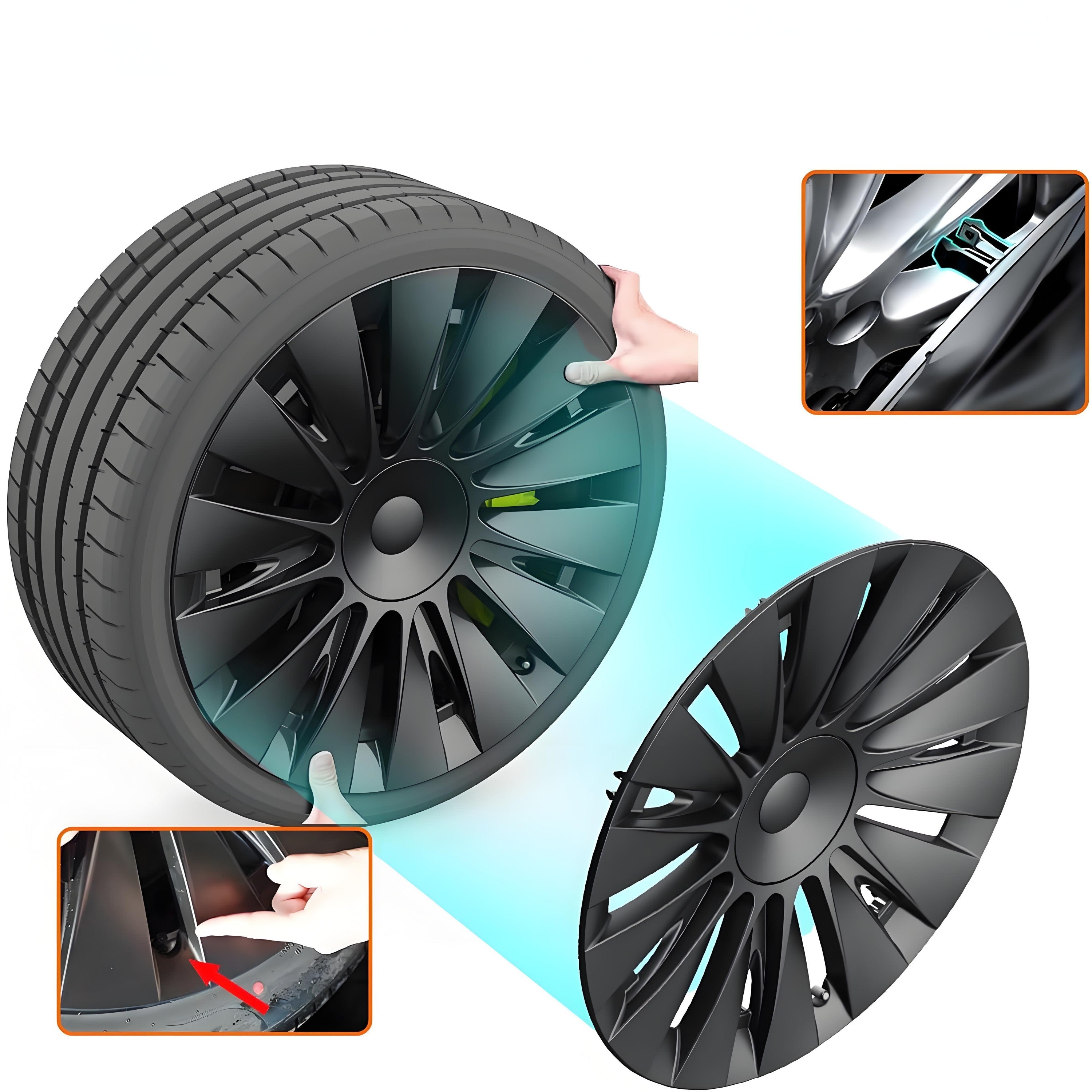 19″ Performance Hub Caps For Model Y (4PCS)