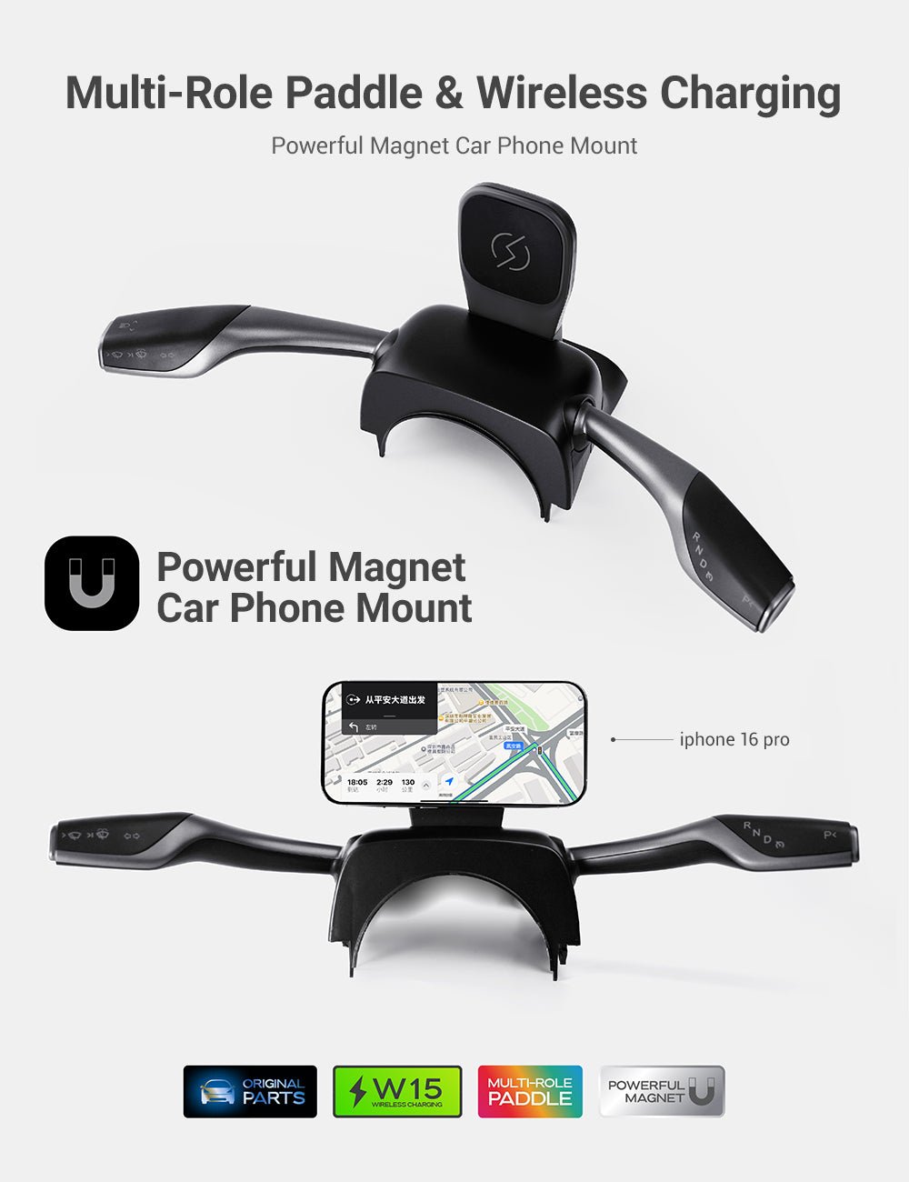 7′′ Gear Shift Touch Screen Dashboard Display for Model 3 Highland / Model Y Juniper