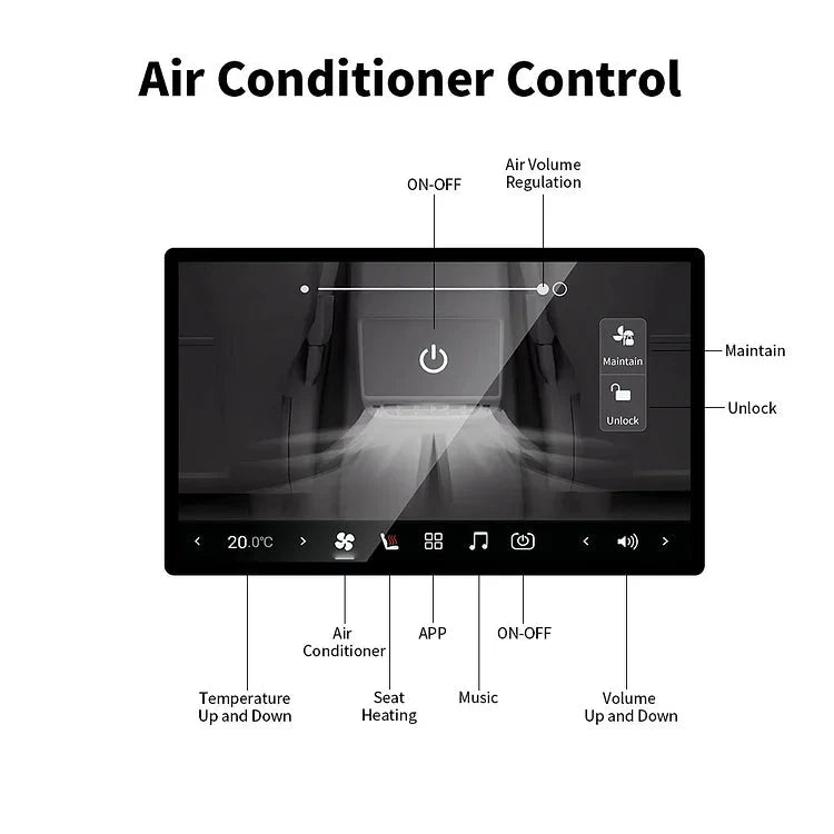 7 Inch Rear Entertainment & Climate Control Screen for Model Y / 3