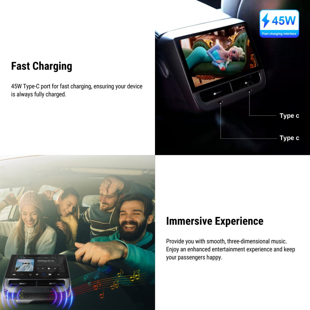 7" Rear Entertainment System for Model Y / 3