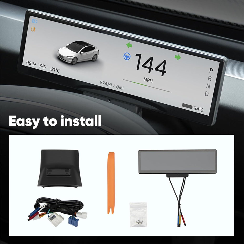 8.8 Inch Touch Screen Instrument Cluster Dashboard Display for Model 3 / Y