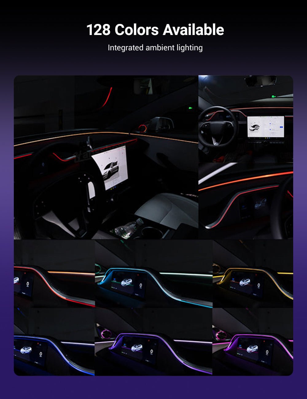 8.9'' Dashboard Display with Ambient Lighting for Model 3 Highland / Model Y Juniper