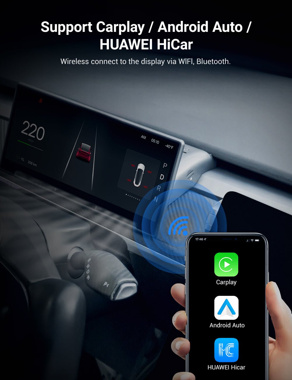 F9 Pro Screen Dashboard Display With Carplay & Android Auto for Model 3 / Model Y