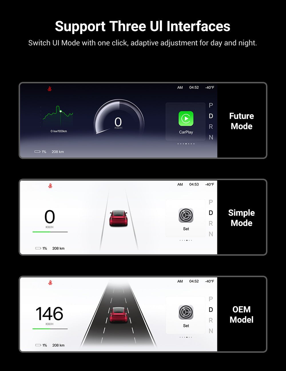 F9 Pro Screen Dashboard Display With Carplay & Android Auto for Model 3 / Model Y