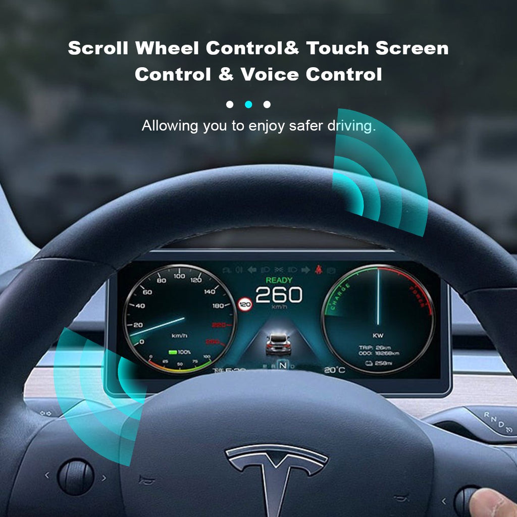 9‘’ Carplay Instrument Dashboard Screen Display for Model 3 / Y