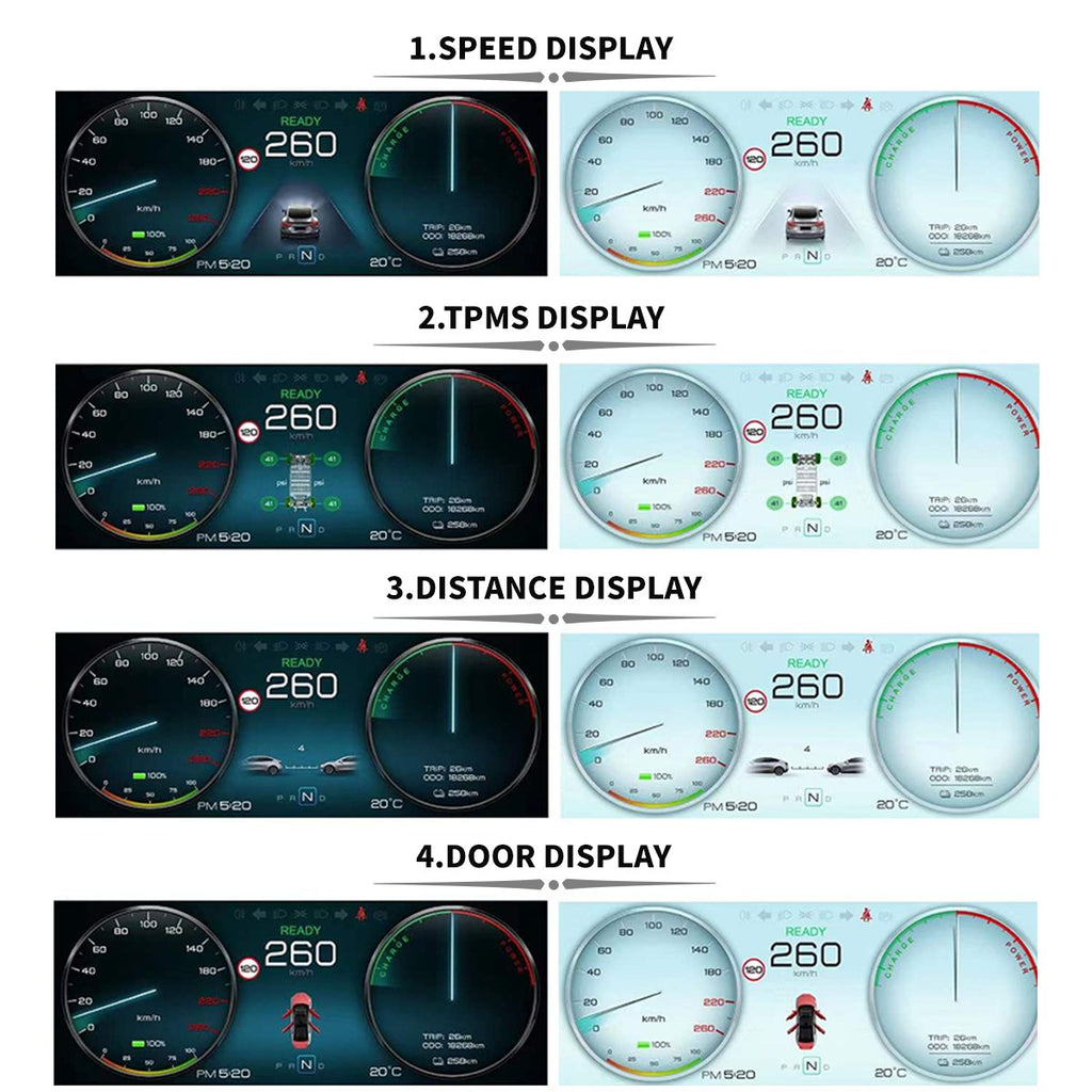 9‘’ Carplay Instrument Dashboard Screen Display for Model 3 / Y