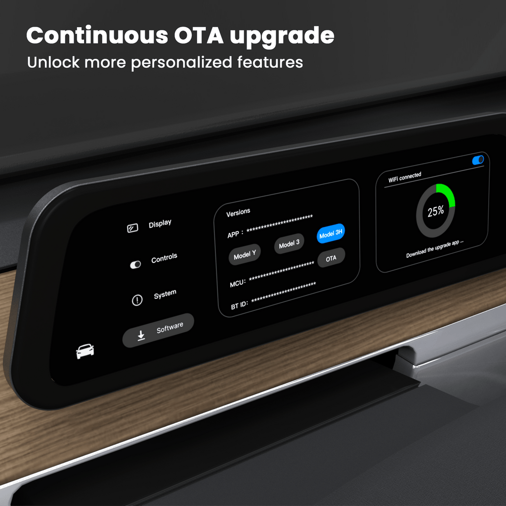 9.6 Inch Instrument Cluster Dashboard Display for Model 3 / Y