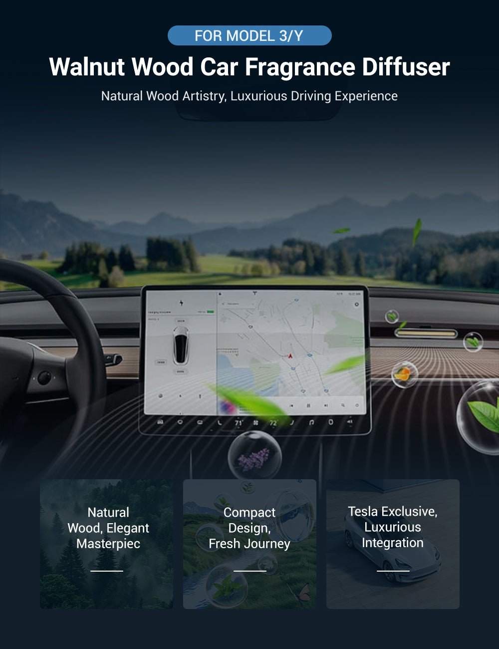 Car Fragrance Diffuser for Model 3/Y