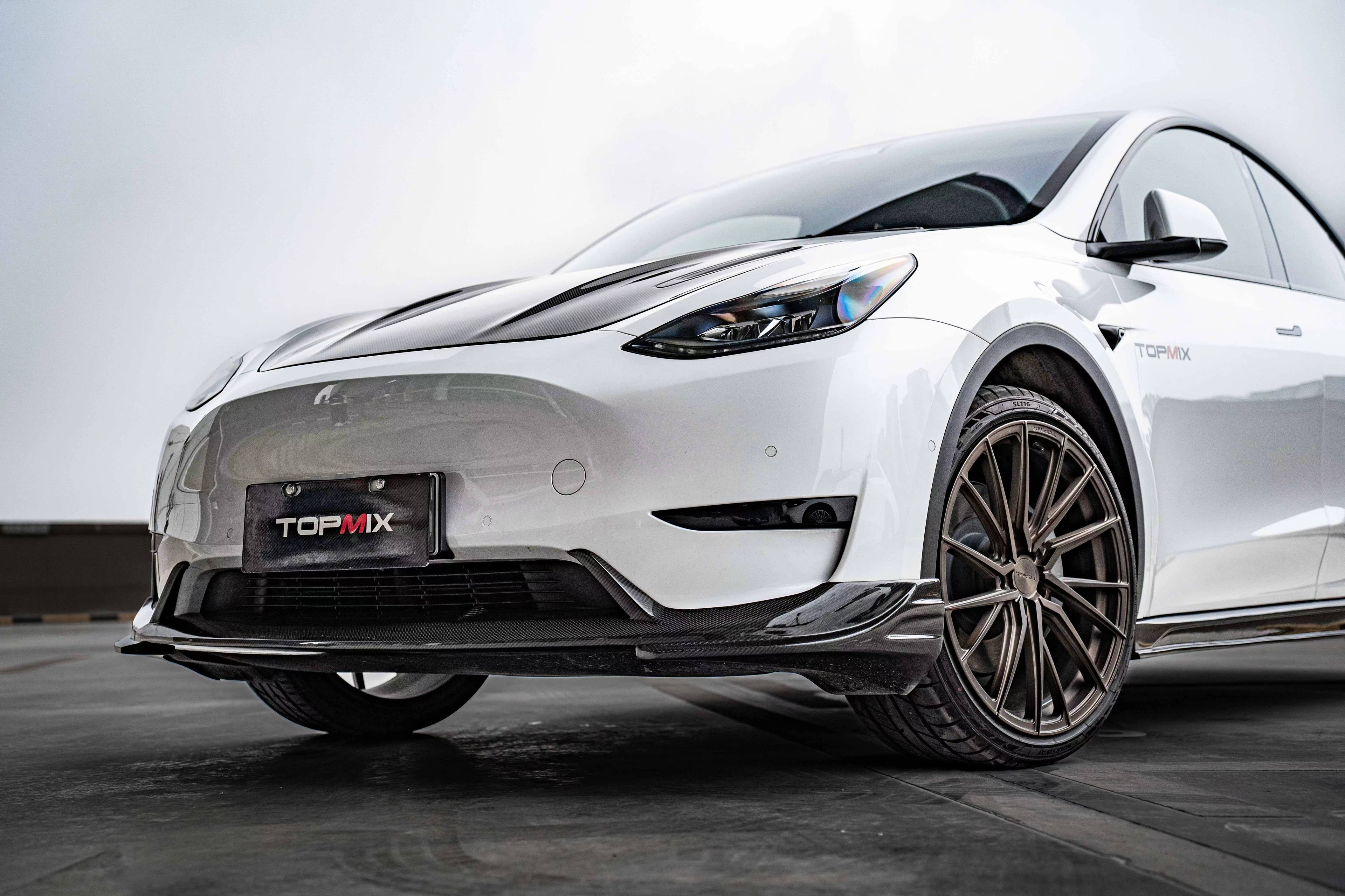 Carbon Fiber Front Lip Ver.2 for Tesla Model Y