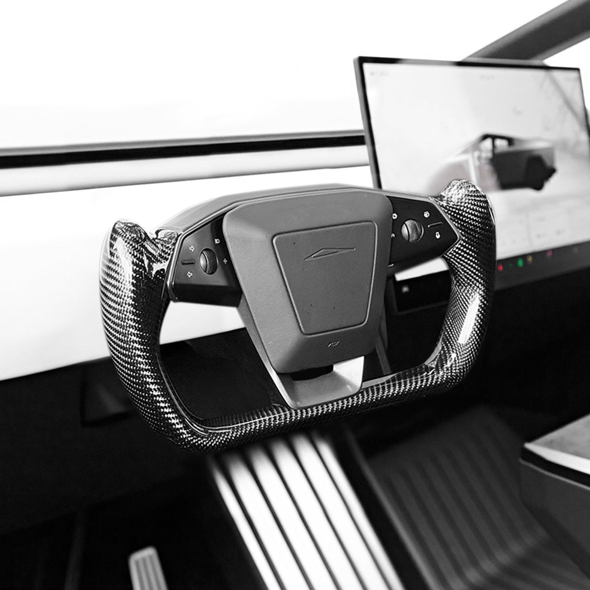 Cybertruck Carbon Fiber Yoke Steering Wheel