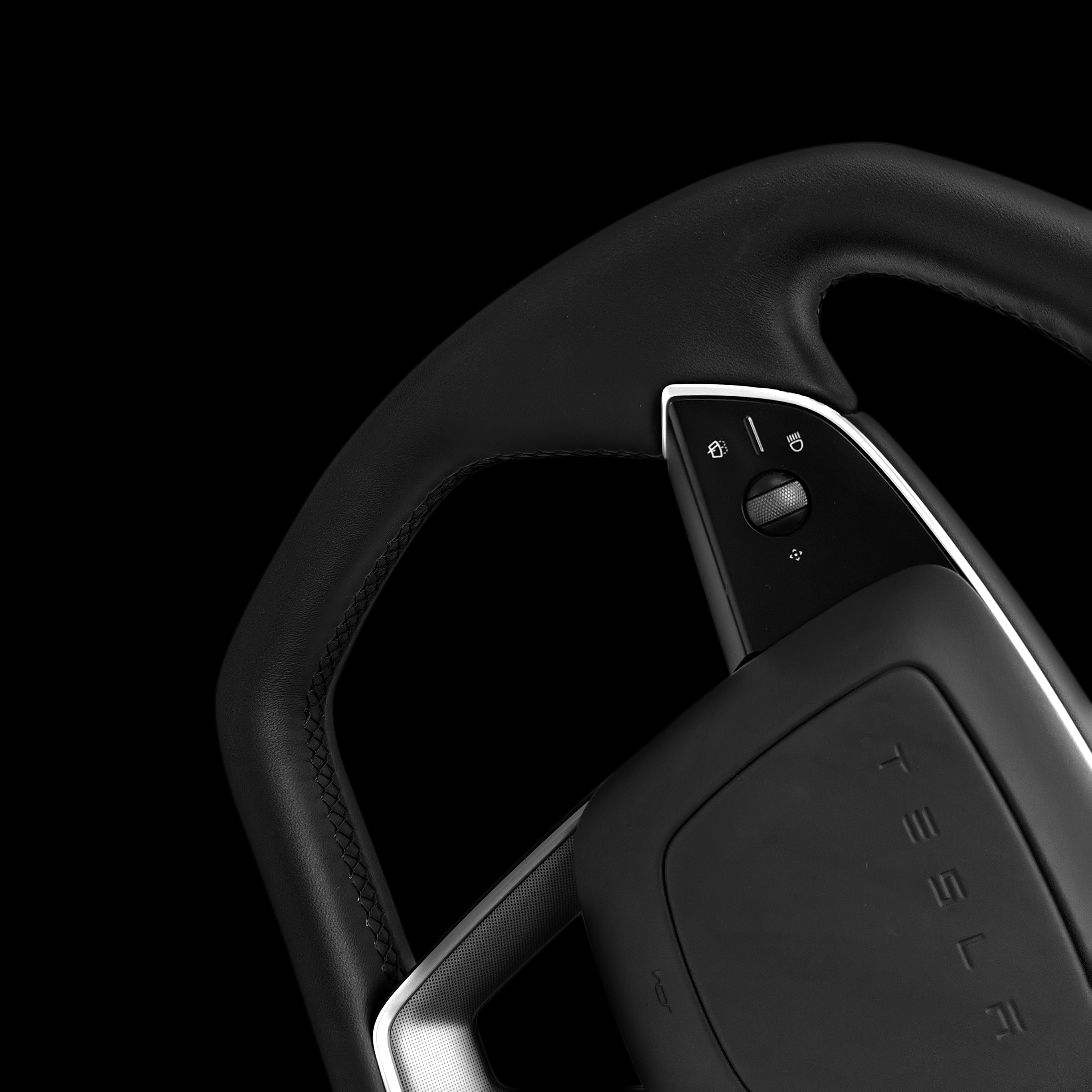 Cybertruck Style Steering Wheel for Model Y Juniper & Model 3 Highland